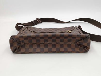 LOUIS VUITTON Damier Ebene Brown Flap Crossbody Bag Shoulder Bag