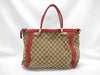 GUCCI Gucci Red Leather Shoulder Bag Tote Bag