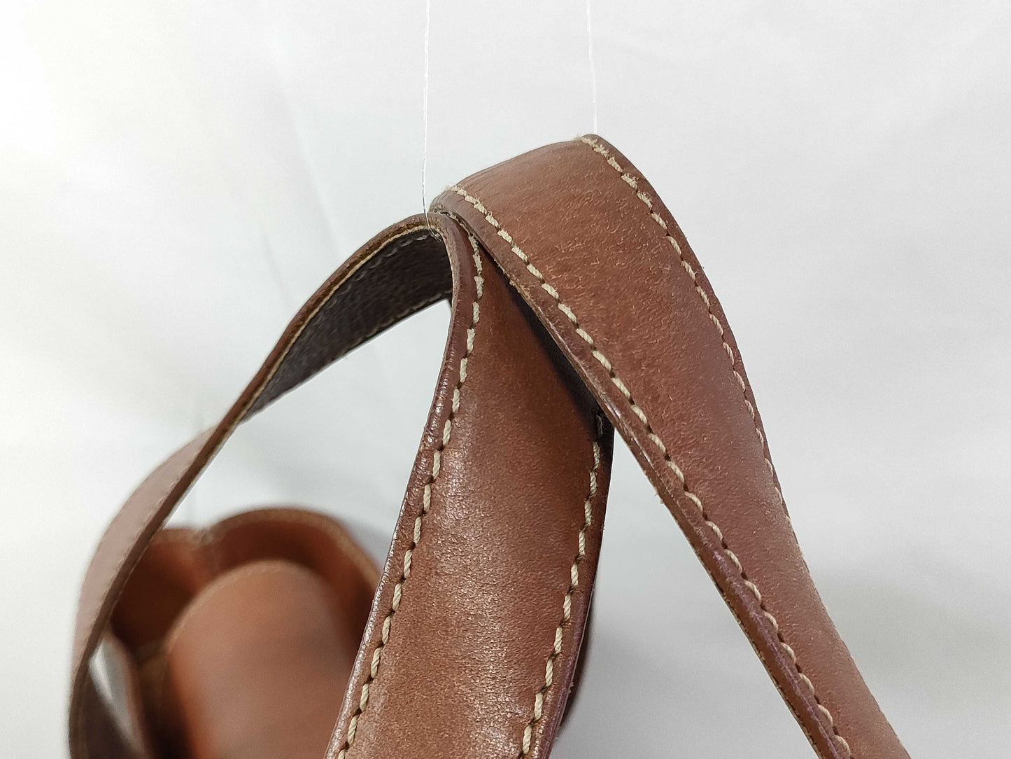 CELINE Macadam Tote Bag, Dark Brown, PVC/Leather