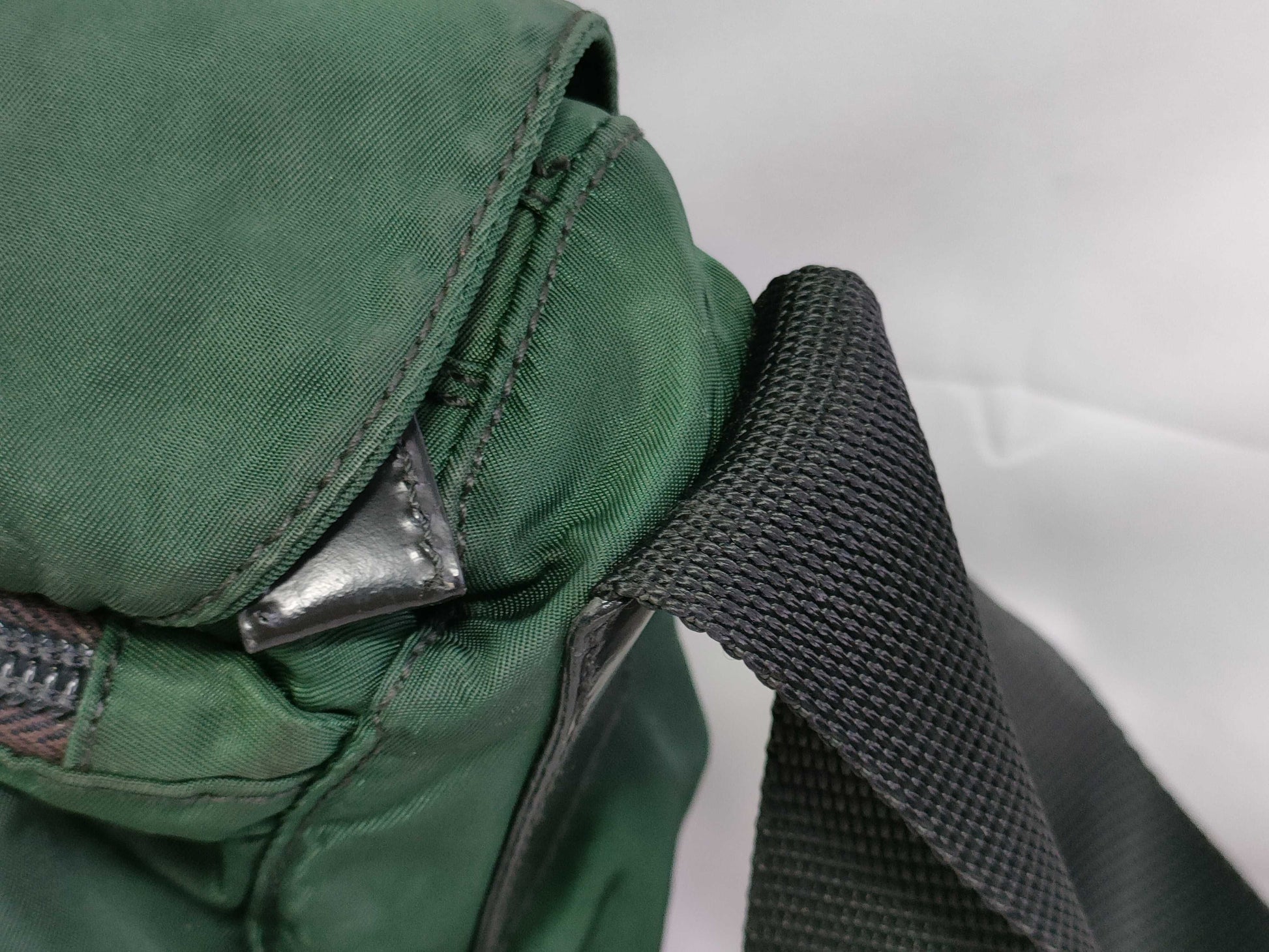 PRADA Nylon Prada Messenger Bag Nylon Green Shoulder Bag