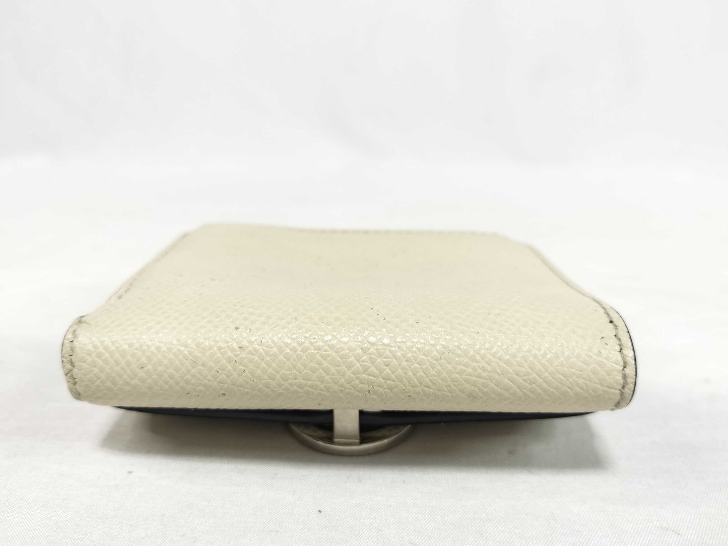 BVLGARI Bulgari Tri-fold Wallet, Beige Leather