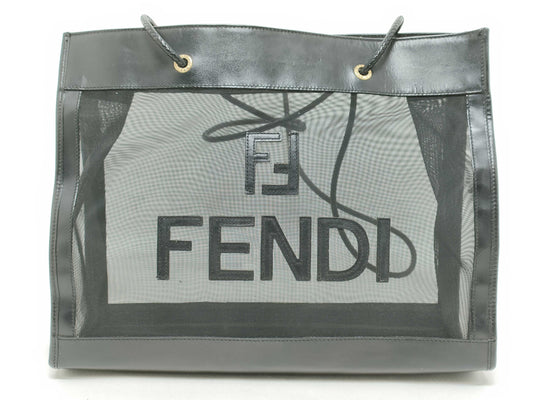 FENDI FF logo tote bag black tote bag