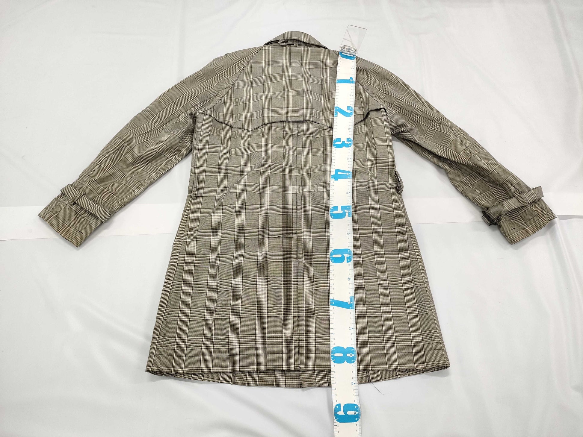 Paul Smith Glen Check Trench Coat with Cashmere Lining, Men's, Size M