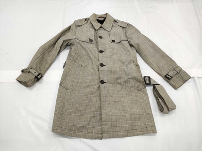 Paul Smith Glen Check Trench Coat with Cashmere Lining, Men's, Size M