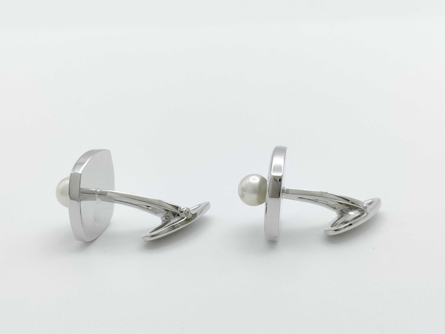 MIKIMOTO Pearl Diameter Approx. 5.9-6.0mm, Shell Sterling Silver, 14.5g, Tie Clip/Cufflinks 