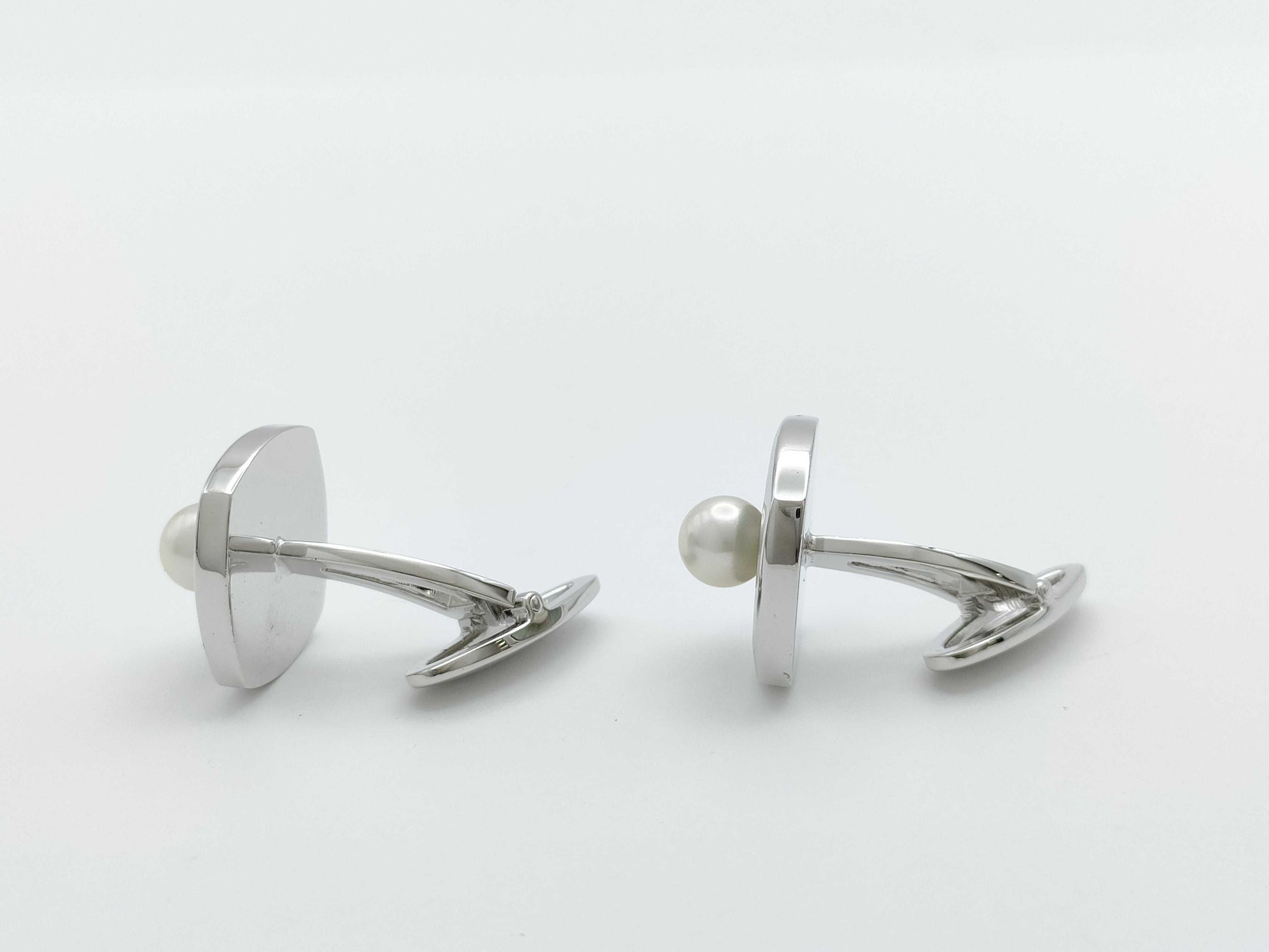 MIKIMOTO Pearl Diameter Approx. 5.9-6.0mm, Shell Sterling Silver, 14.5g, Tie Clip/Cufflinks 