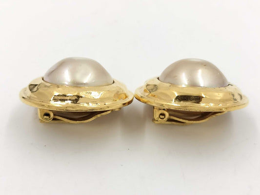 CHANEL Faux Pearl Earrings