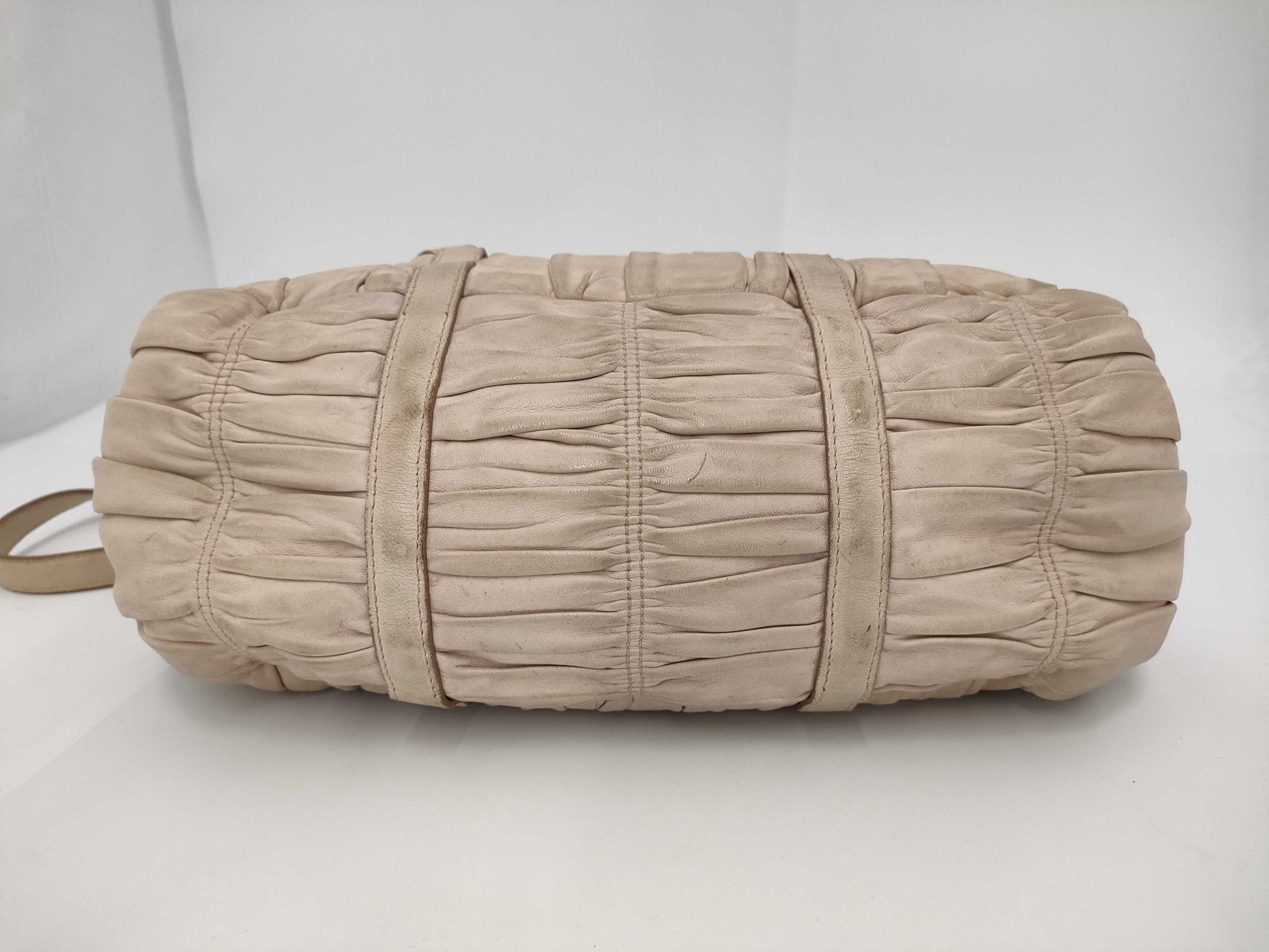 PRADA 2-way shoulder bag, gathered leather bag