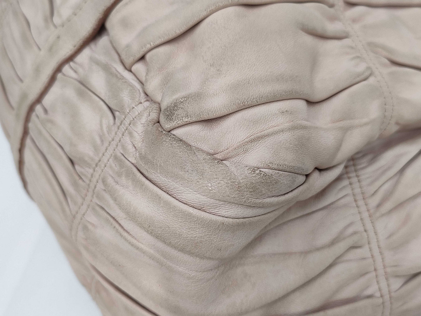 PRADA 2-way shoulder bag, gathered leather bag