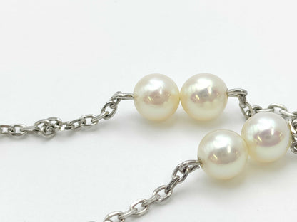 Pearl diameter: Approx. 4.0-6.1mm, 14K gold, 2.2g, Bracelet/Bangle 