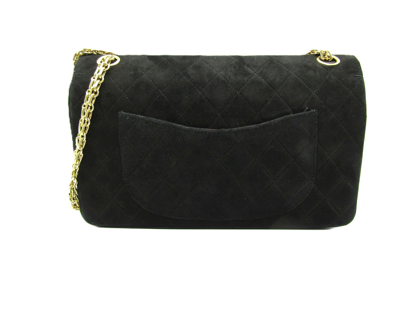 CHANEL CHANEL Matelasse Chain Shoulder Bag 25 A01112 Double Flap Suede Black Shoulder Bag