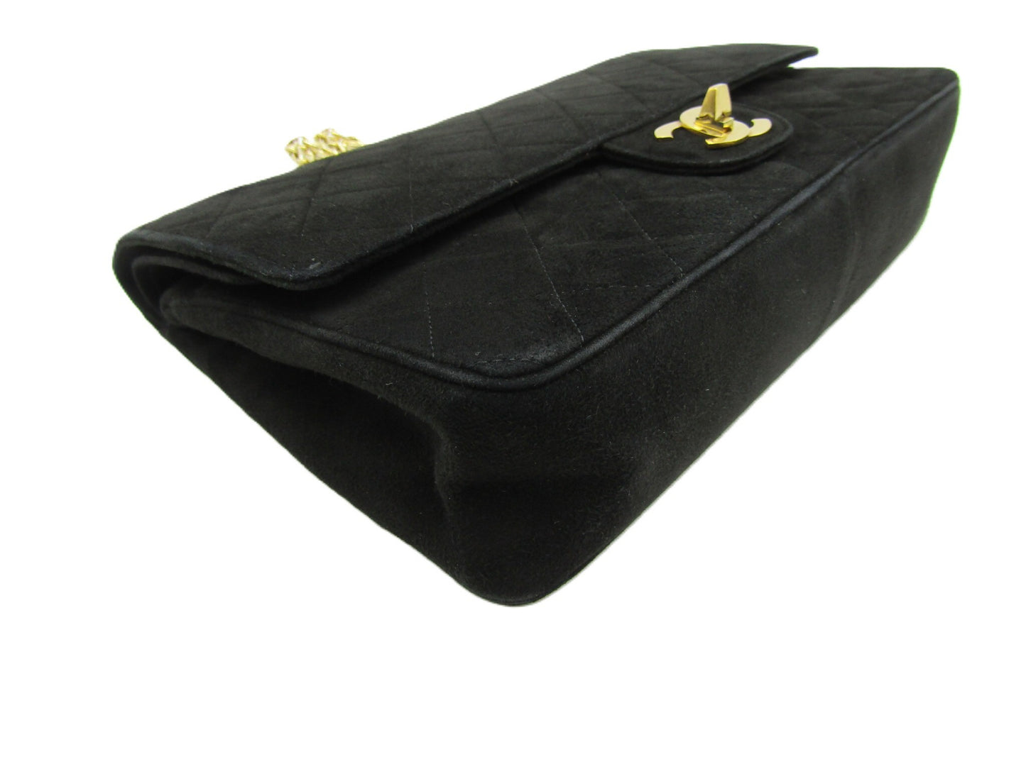 CHANEL CHANEL Matelasse Chain Shoulder Bag 25 A01112 Double Flap Suede Black Shoulder Bag