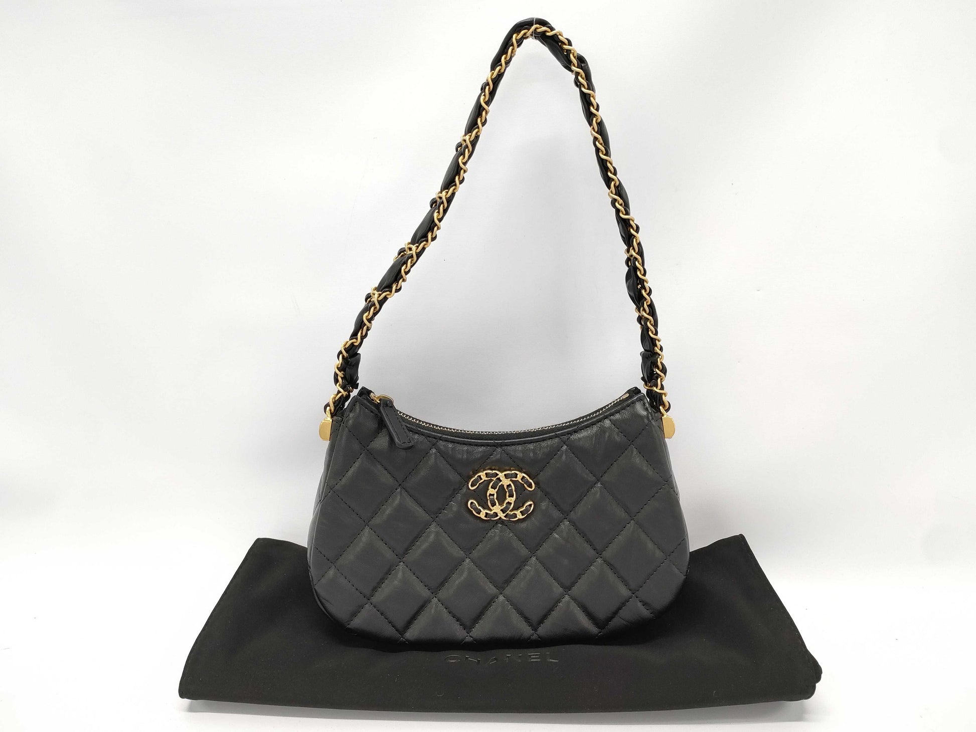 CHANEL Chanel 19 Lambskin Hobo Chain Shoulder Bag