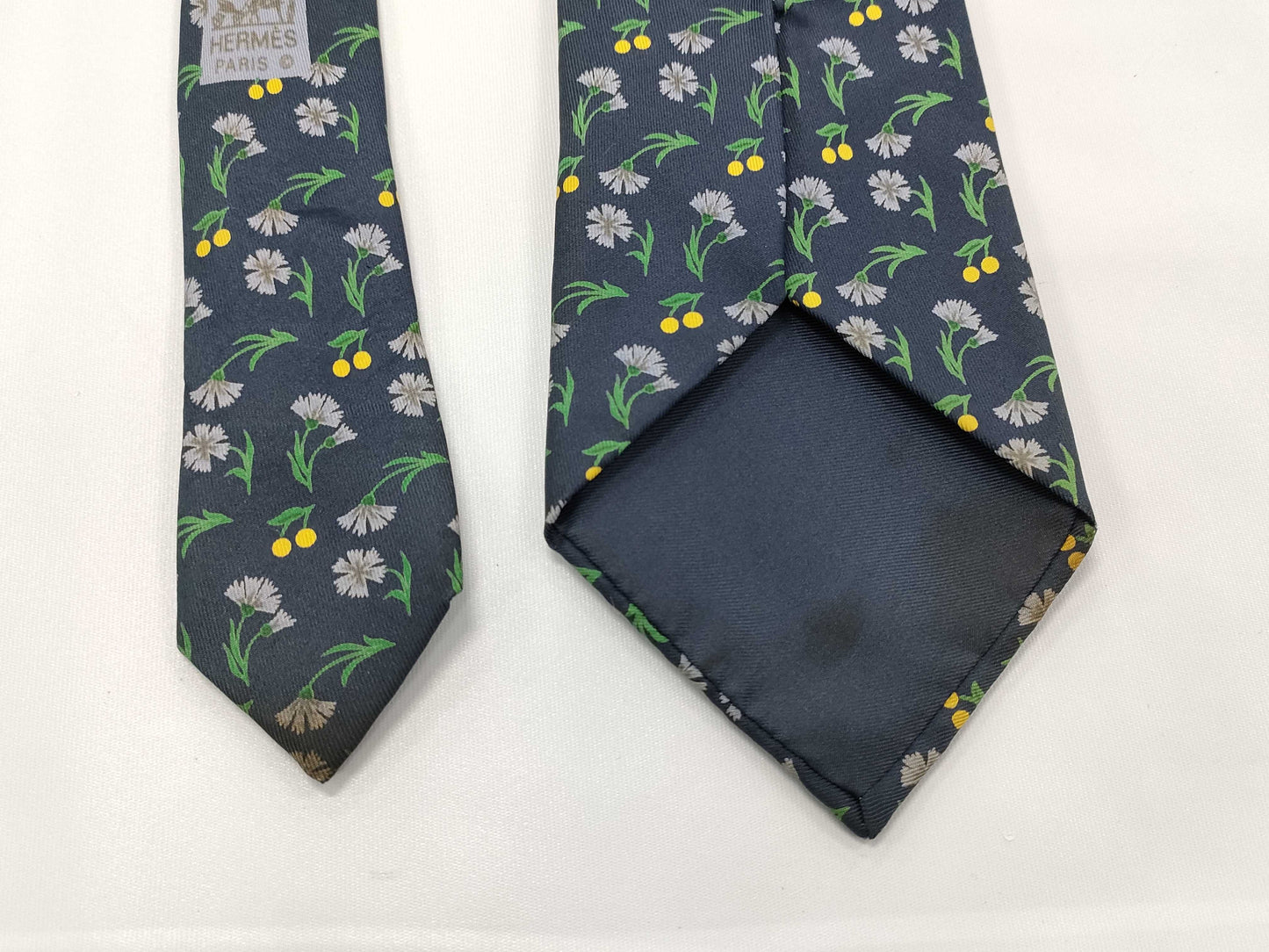 HERMES floral necktie