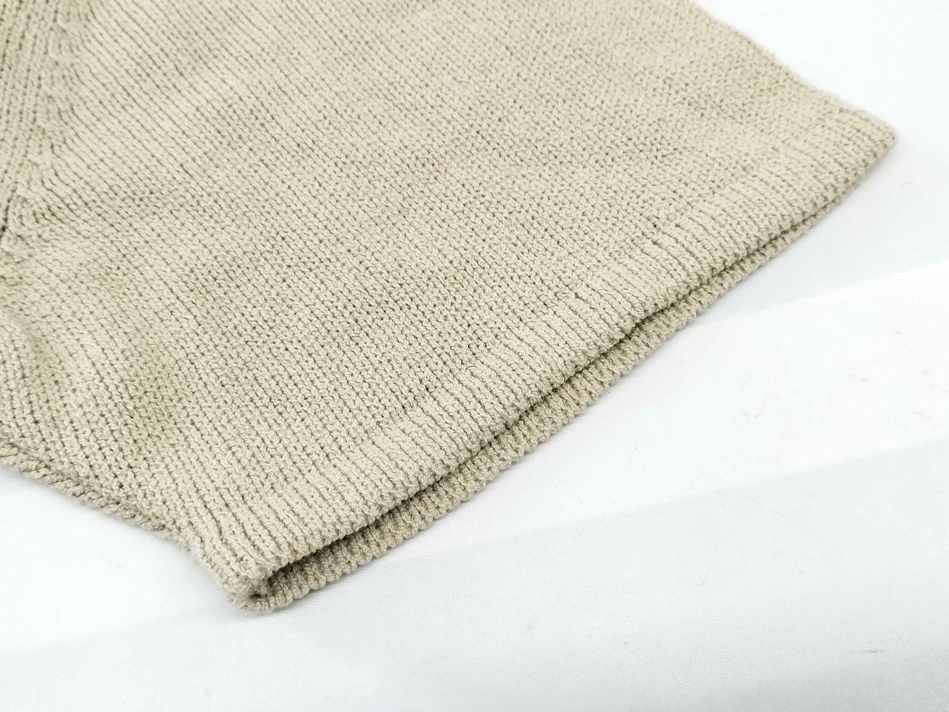 HERMES Openwork Half-Zip Knit Top