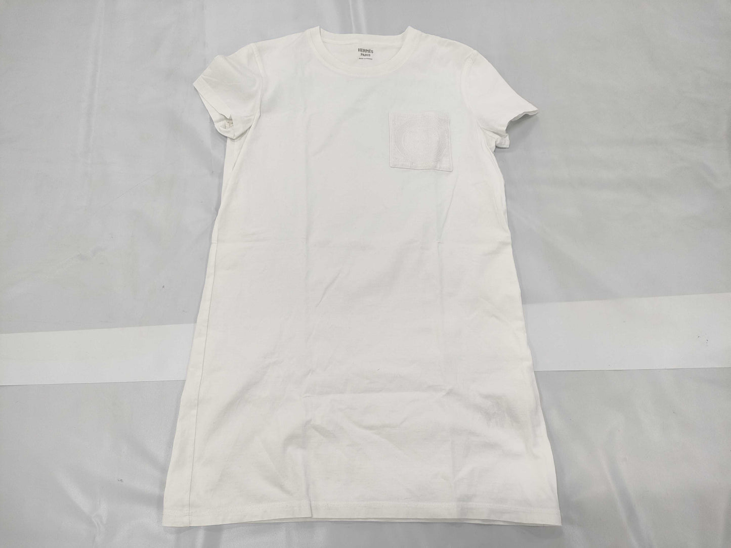 HERMES H logo embroidered short sleeve dress, size 36