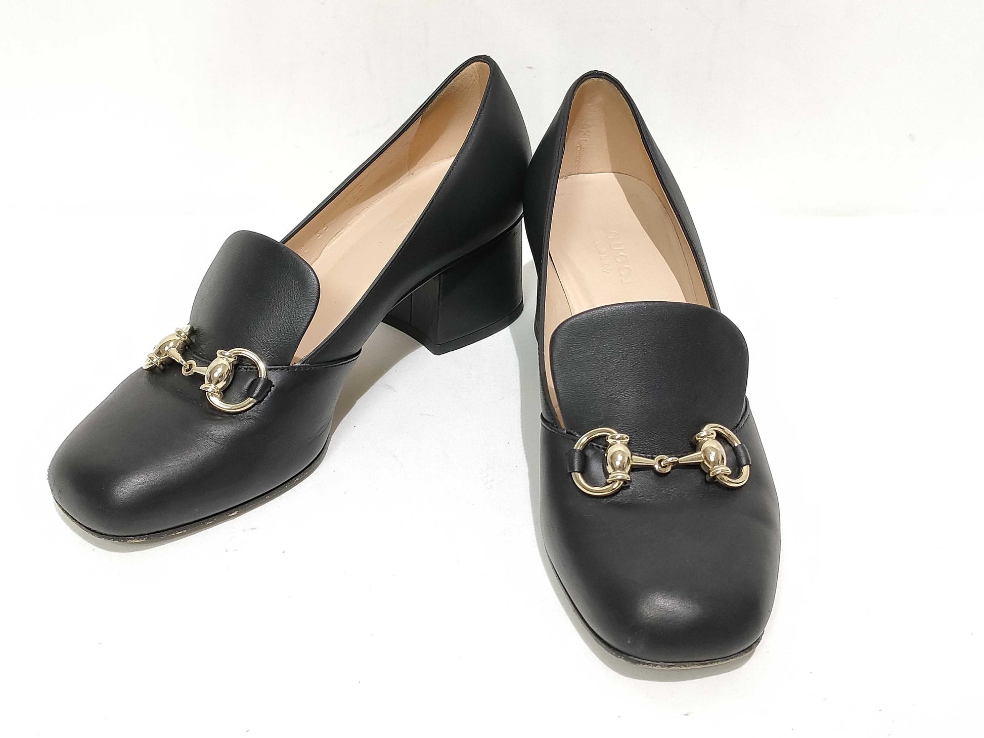 GUCCI Horsebit Leather Pumps