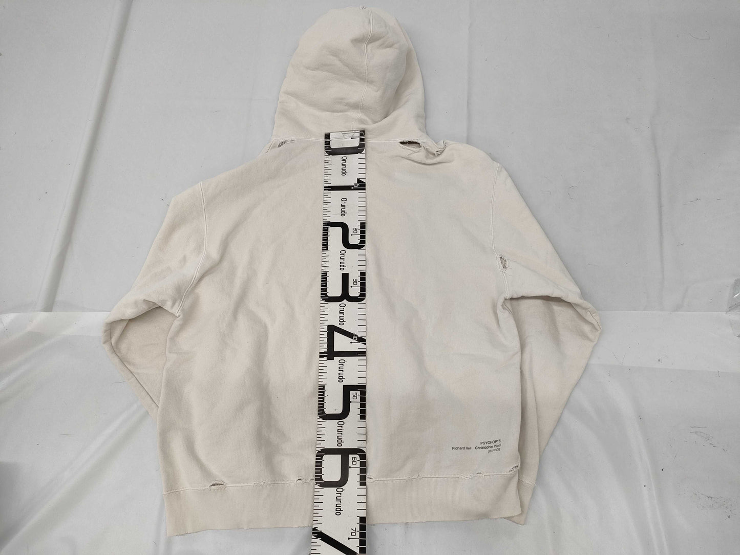 GUCCI think thank distressed hoodie, XL, top