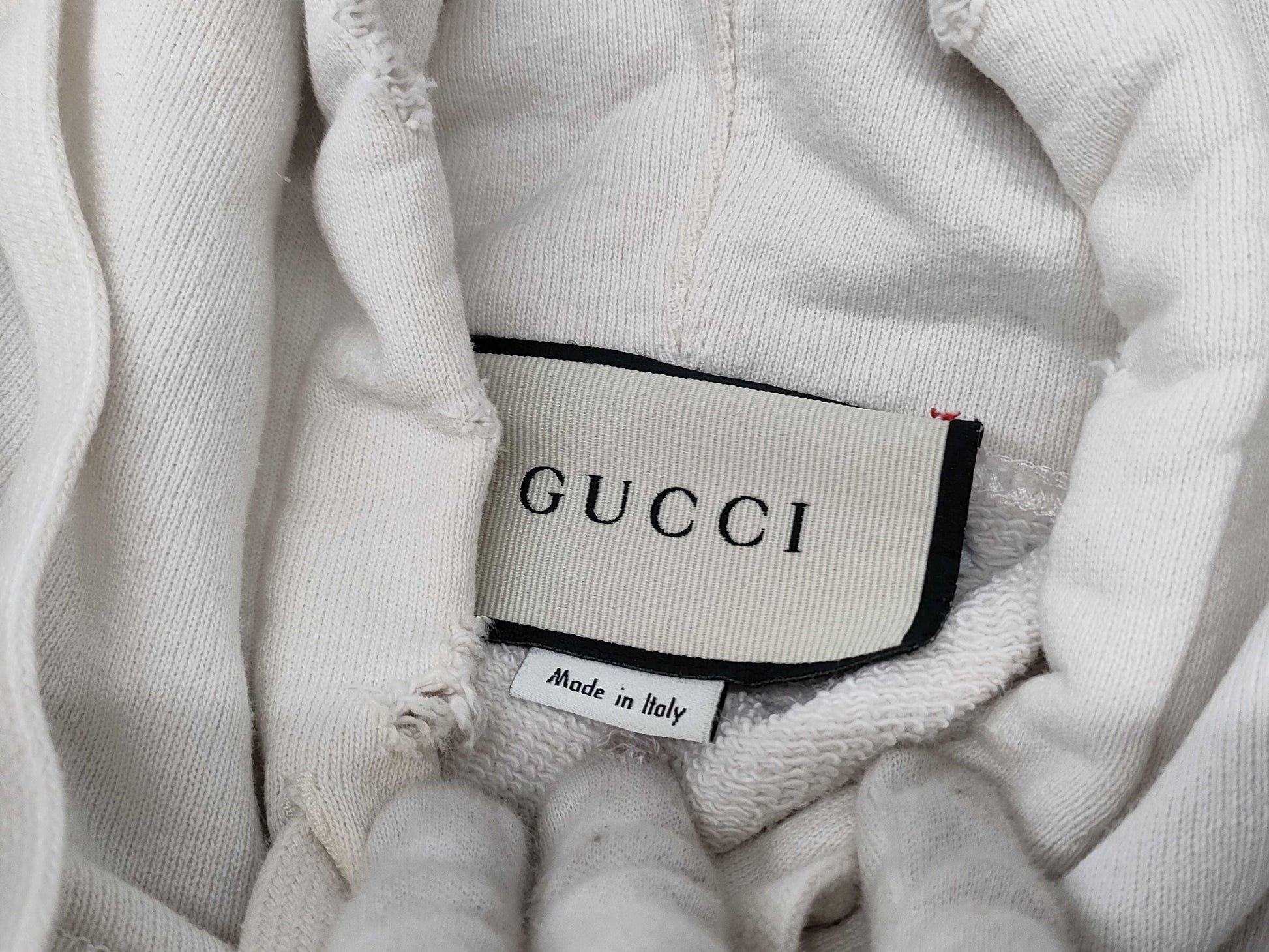 GUCCI think thank distressed hoodie, XL, top