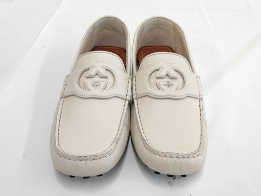 GUCCI Interlocking G Driving Leather Loafers Size 9
