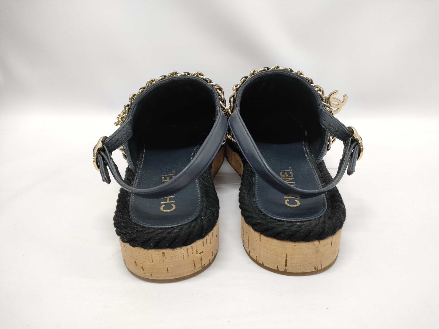 CHANEL Coco Mark Matelasse Slingback Sandals, Size 36