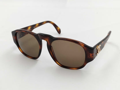 CHANEL Chanel Coco Mark Tortoiseshell Sunglasses Sunglasses and Glasses
