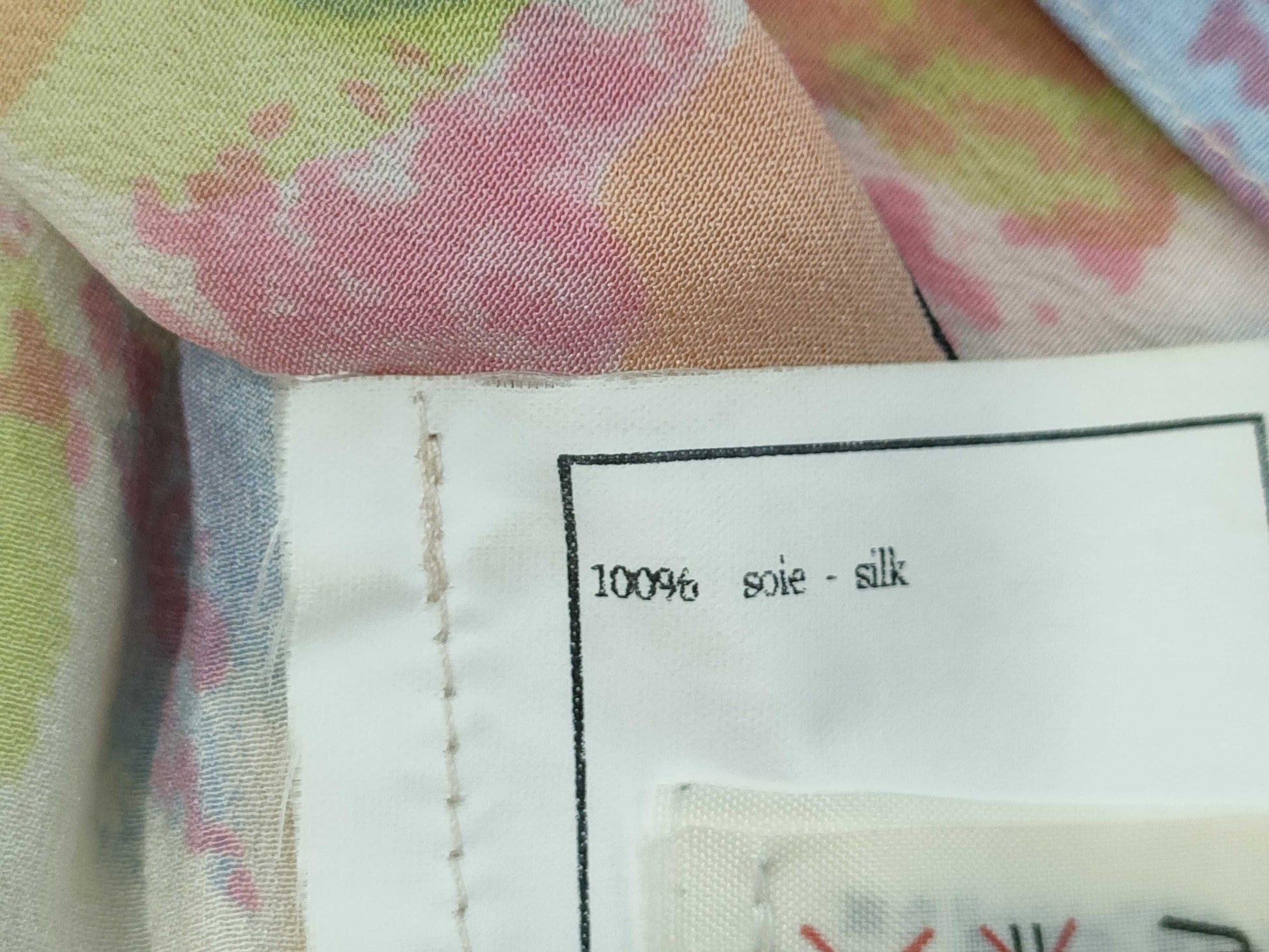 CHANEL Coco Mark Camellia Silk Open Collar Short Sleeve Shirt