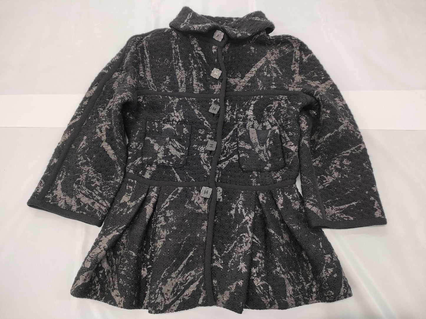 CHANEL P42495 Half Coat Black Size 38 Jacket