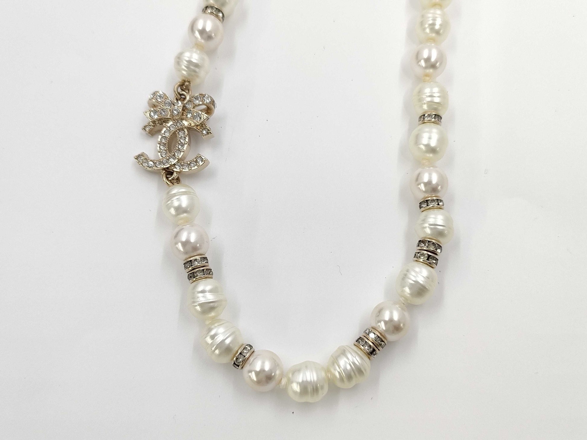 CHANEL Coco Mark Costume Pearl Necklace