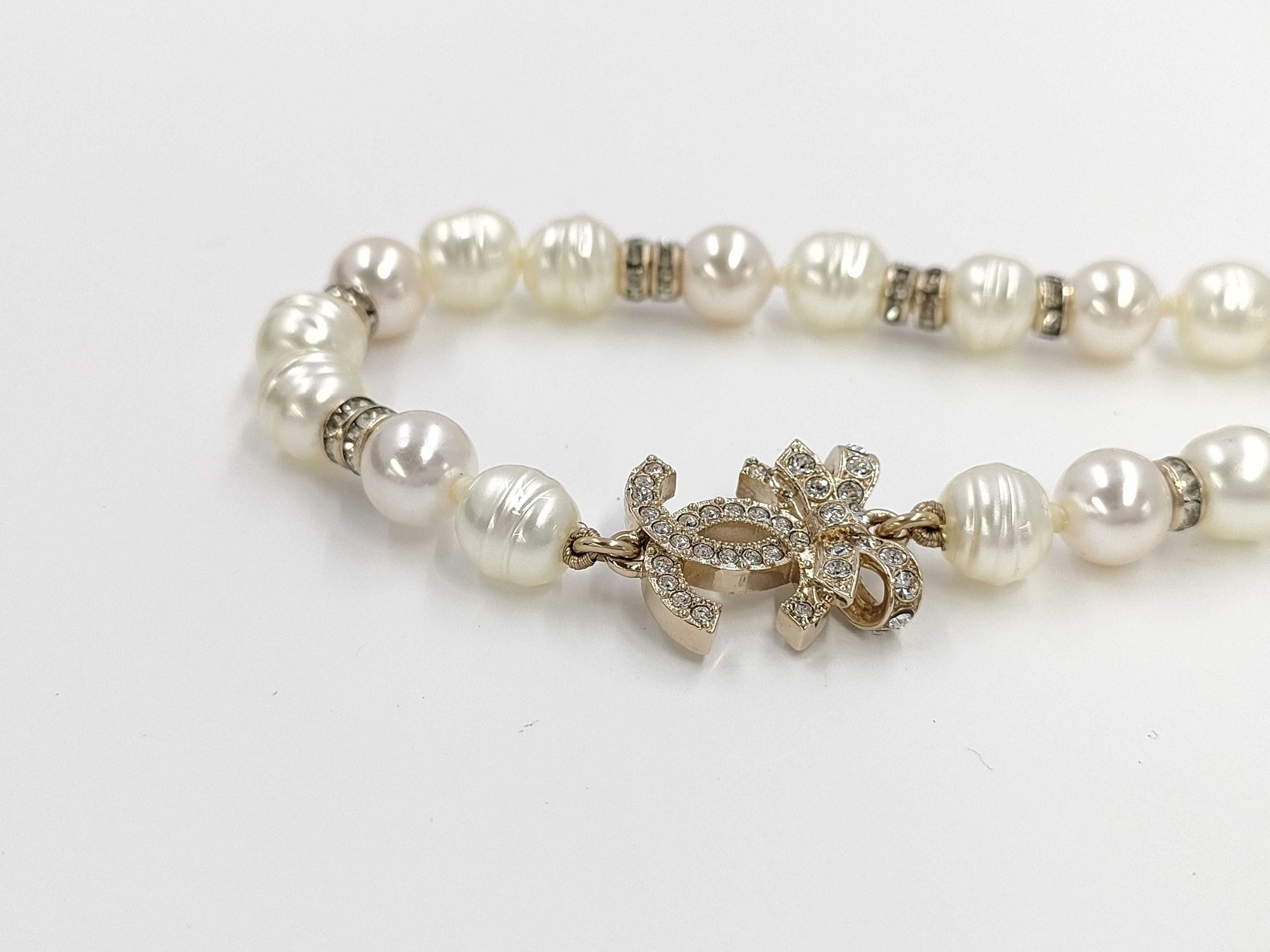 CHANEL Coco Mark Costume Pearl Necklace