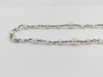 CHANEL Coco Mark Costume Pearl Long Necklace