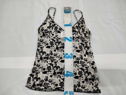 CHANEL Coco Mark Flower Print Silk Camisole, Size 36, Top