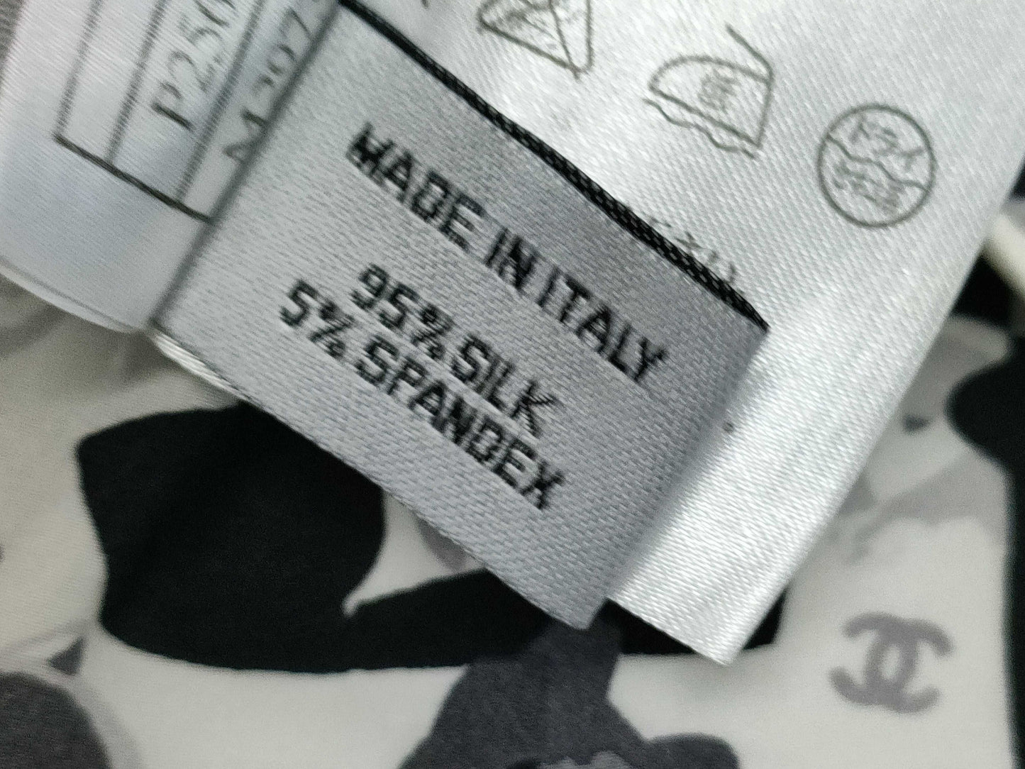 CHANEL Coco Mark Flower Print Silk Camisole, Size 36, Top