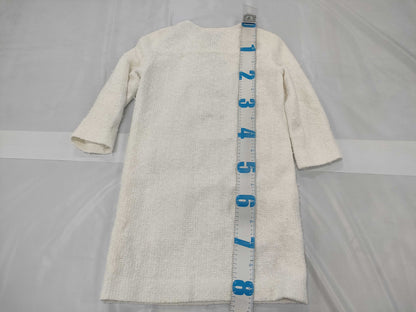 CHANEL Coco Mark Tweed Lace-Up Chain Dress, Size 38