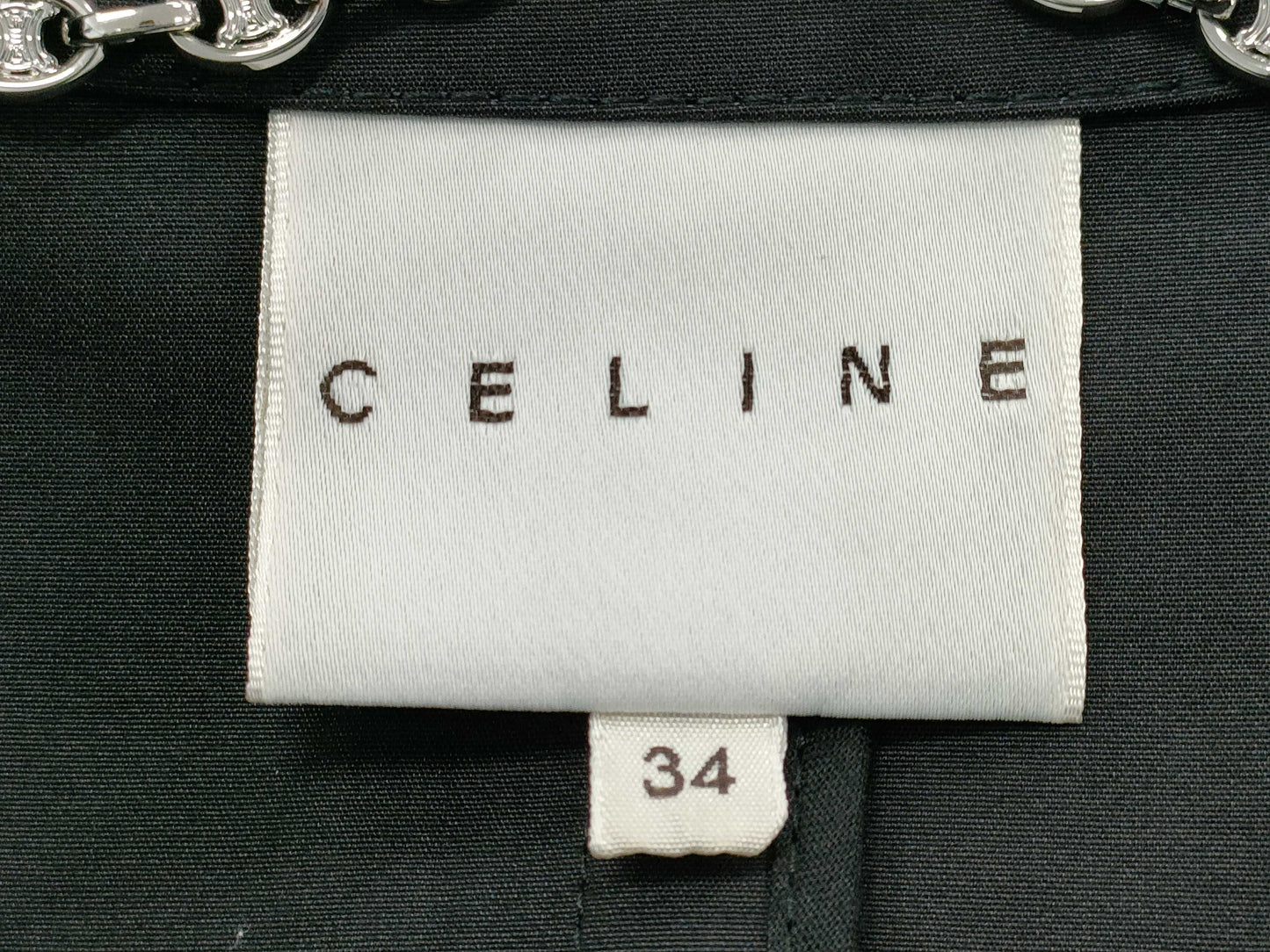 CELINE C Macadam Trench Coat, Size 34