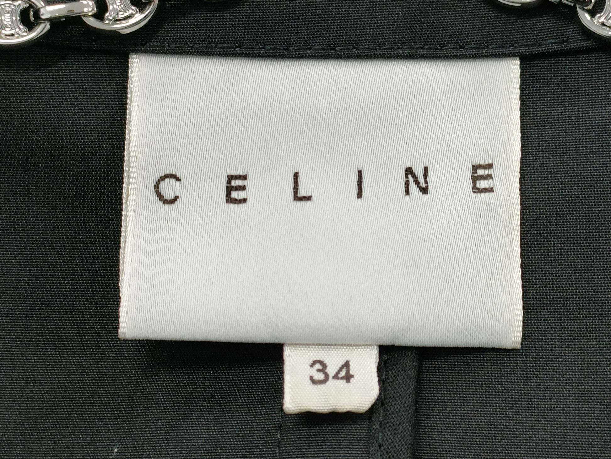 CELINE C Macadam Trench Coat, Size 34