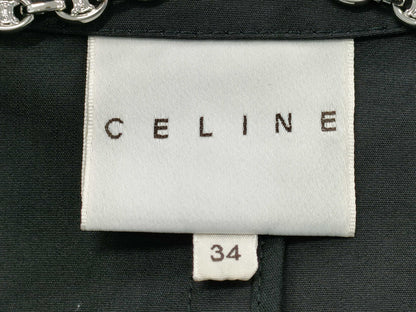 CELINE C Macadam Trench Coat, Size 34