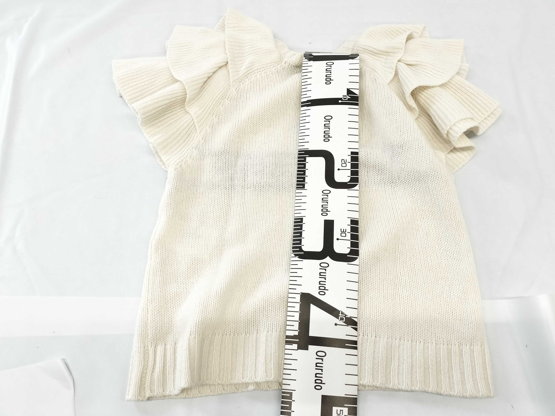 Dior Frill Sleeve Cashmere Knit Top, Size 36