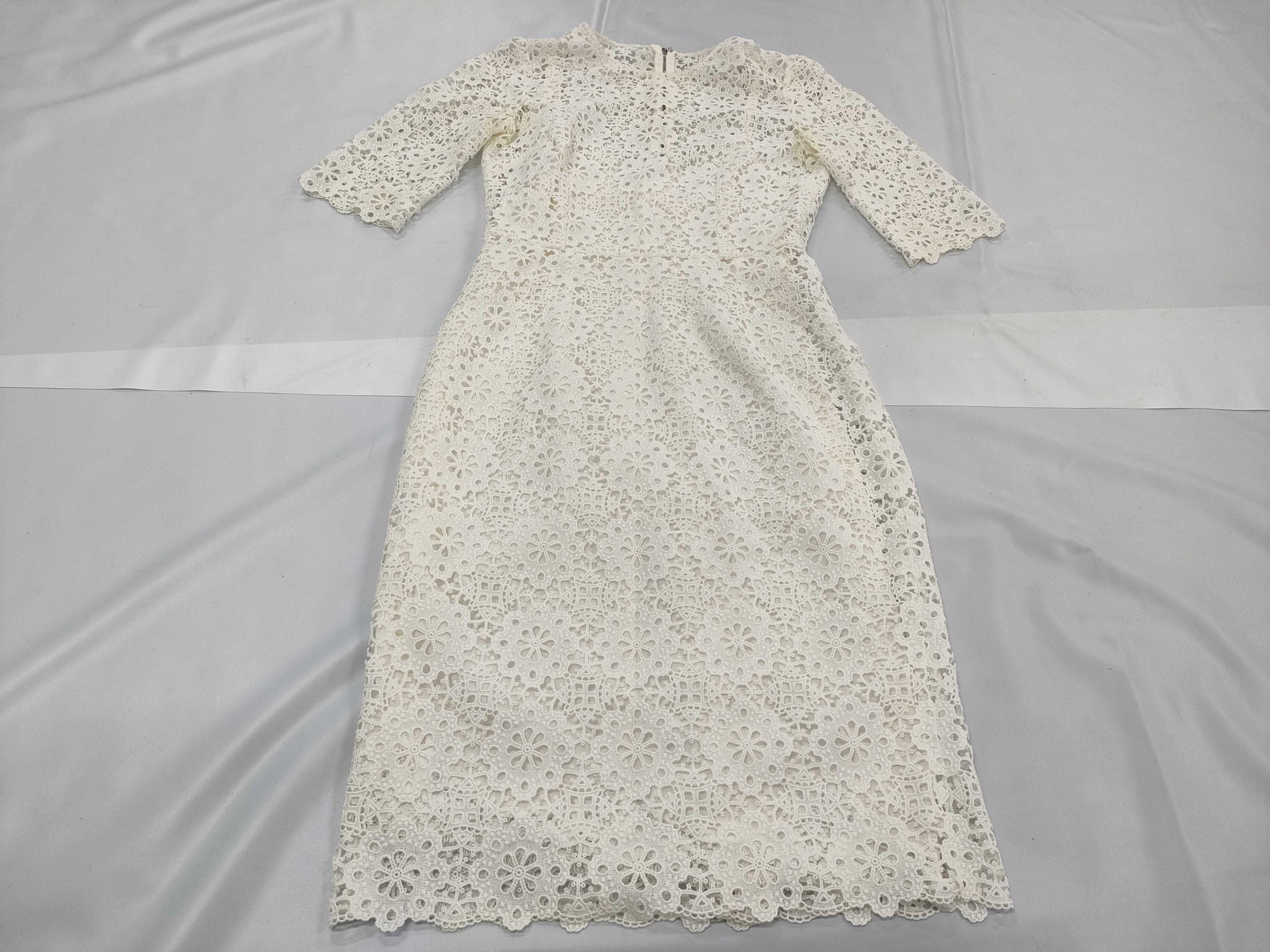 DOLCE & GABBANA Floral Lace 5/8 Sleeve Dress