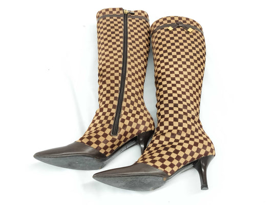 LOUIS VUITTON Damier Sauvage Long Boots Size 35 Other Shoes
