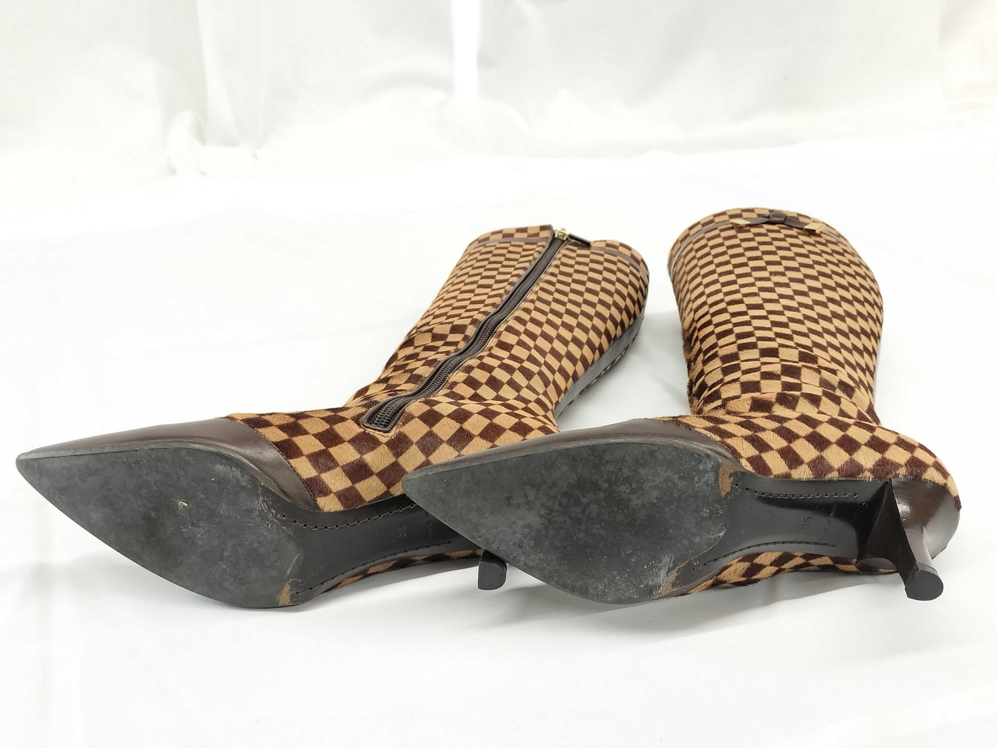 LOUIS VUITTON Damier Sauvage Long Boots Size 35 Other Shoes