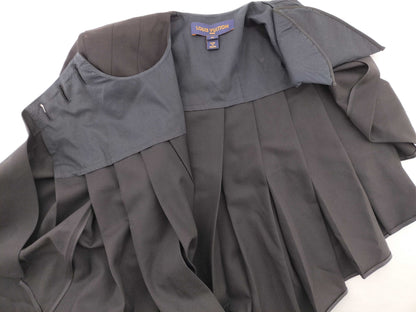 LOUIS VUITTON Asymmetrical Pleated Cape Jacket