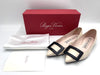 Roger Vivier Leather Flats, Beige, Size 35 1/2, Pumps