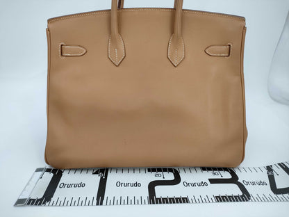 HERMES Birkin 35 □C engraved handbag