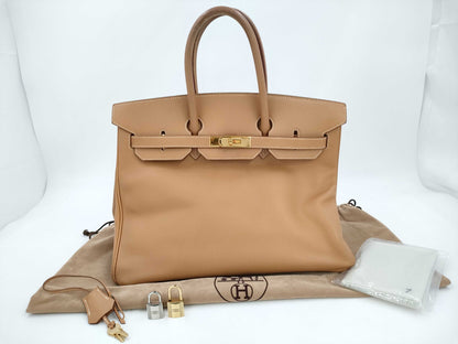 HERMES Birkin 35 □C engraved handbag