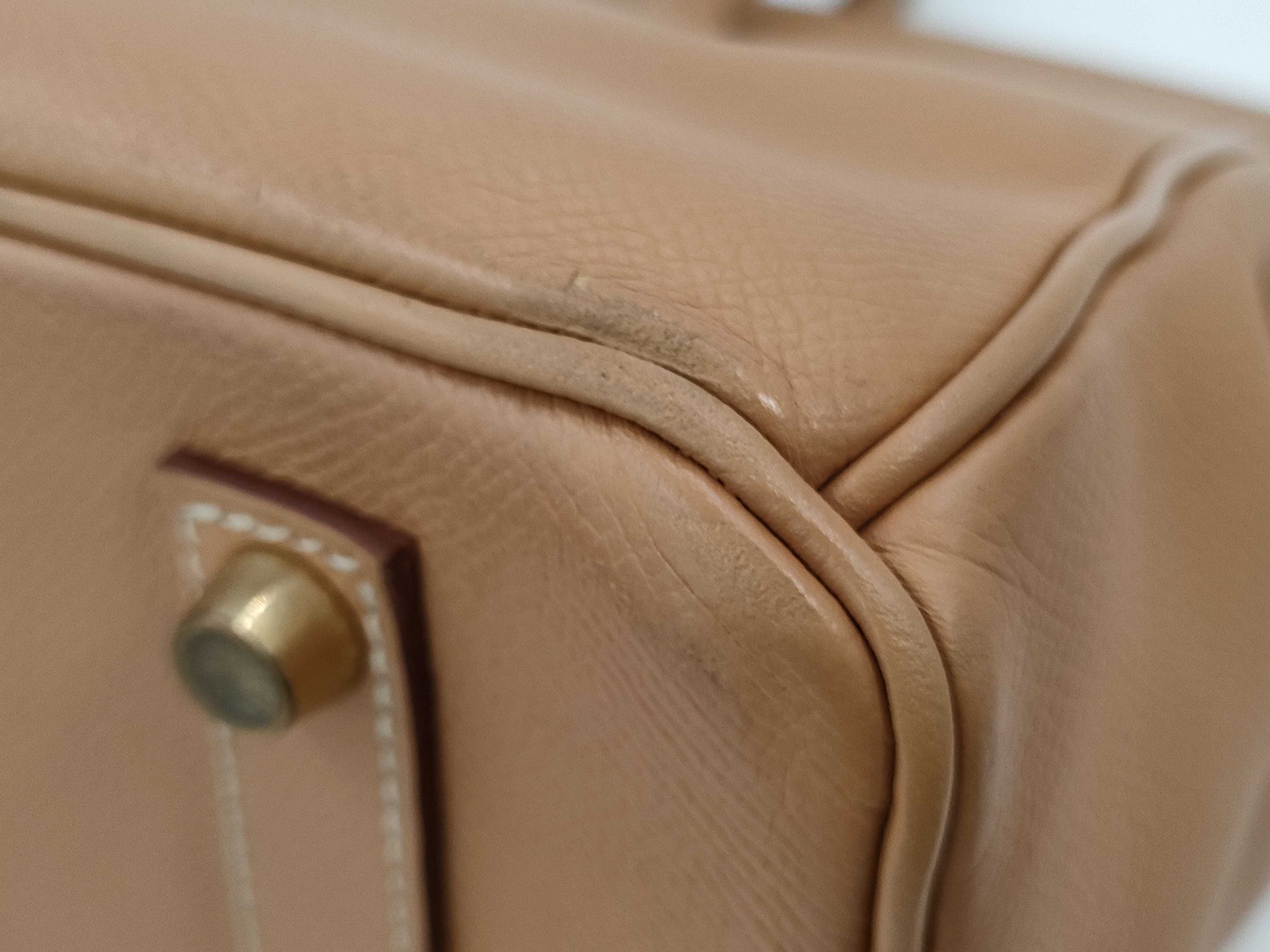 HERMES Birkin 35 □C engraved handbag