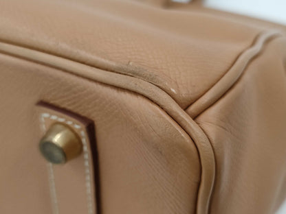 HERMES Birkin 35 □C engraved handbag