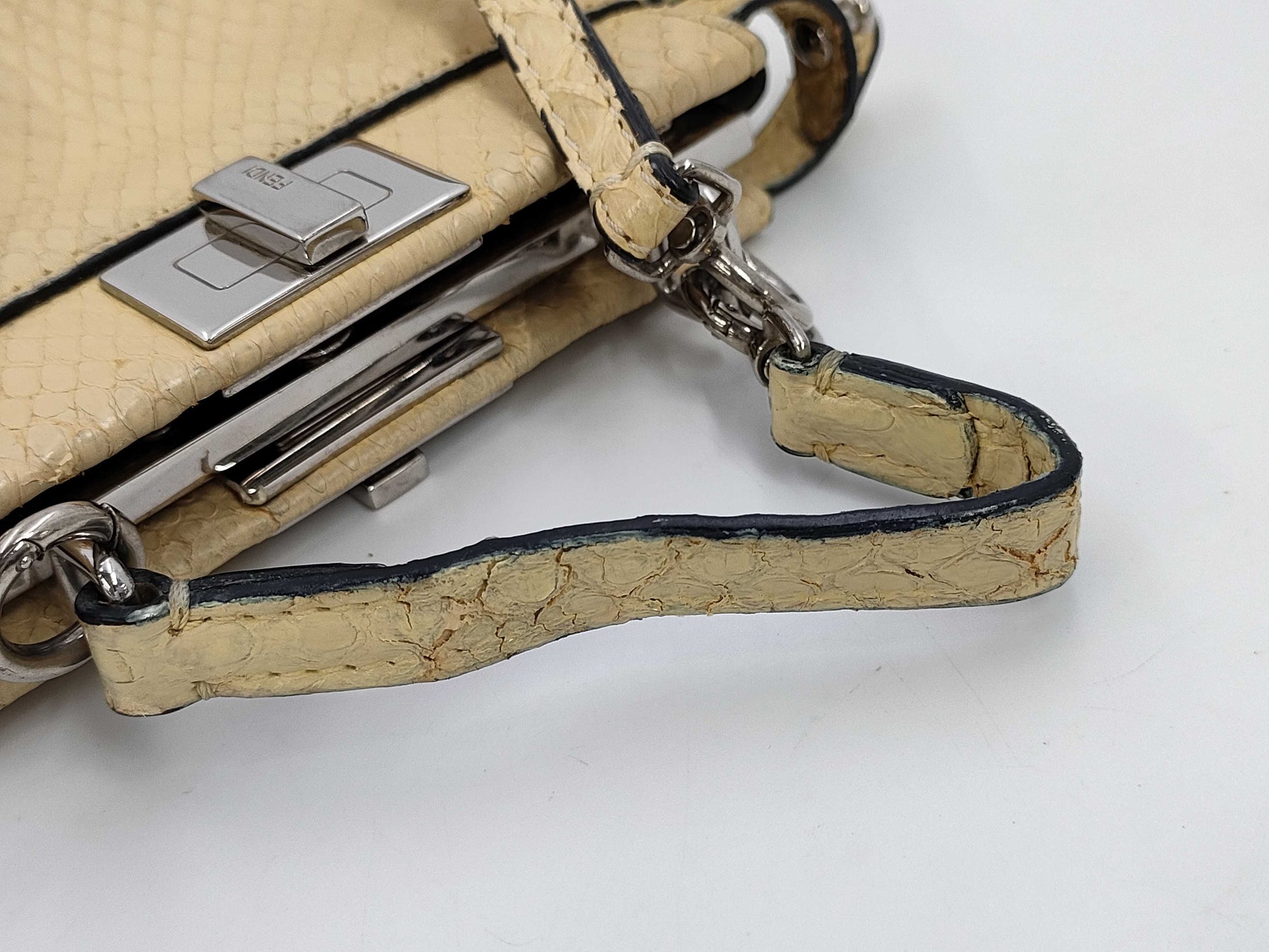 FENDI Peekaboo 2-way Python Shoulder Bag