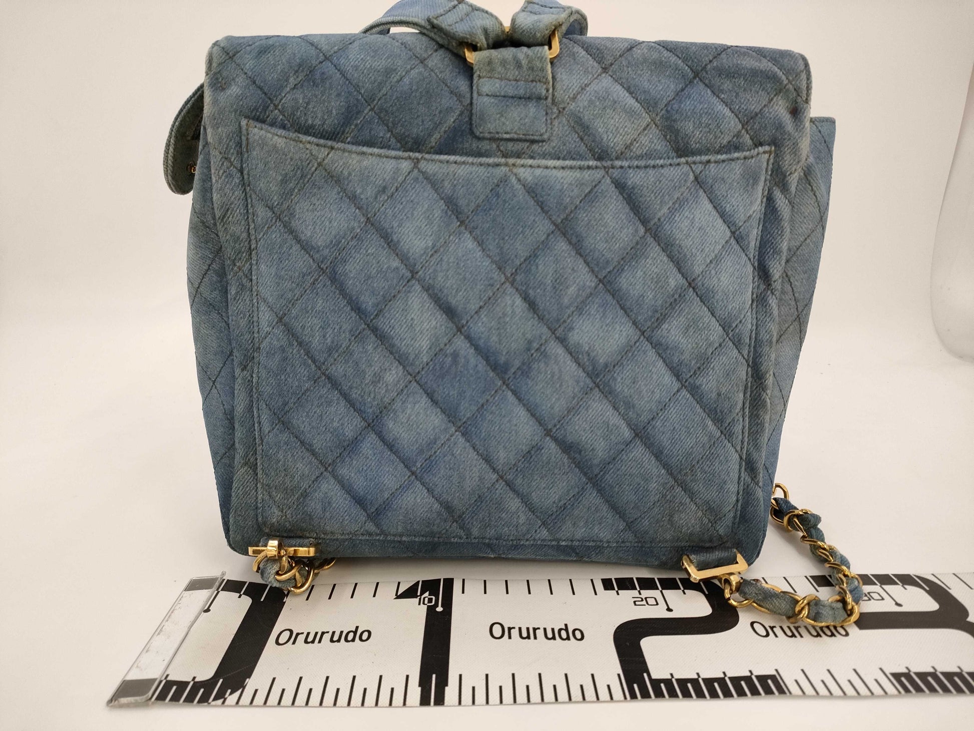 CHANEL Denim Matelasse Backpack