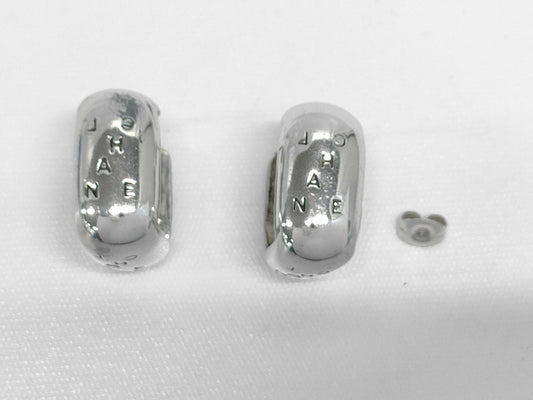 CHANEL CHANEL Silver 925 Logo Earrings 14.0g